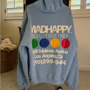Madhappy Unisex Los Angeles LA West Hollywood Exclusive Light Blue Hoodie Large